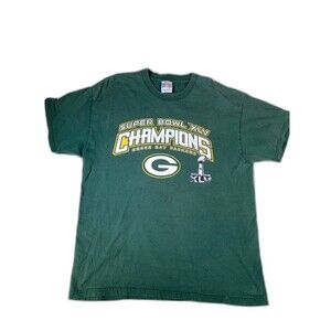 vintage Green Bay packers Super Bowl champions shirt XLV Rodgers XL